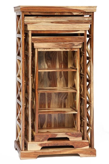 Шкафы для книг Бомбей - 0761A (набор 3 шт.) палисандр, натуральный (natural) арт.10047 в Самаре - изображение 15