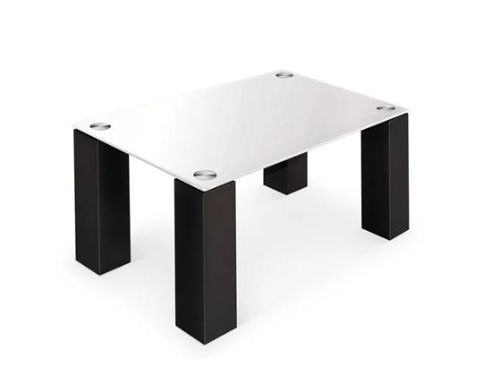 Журнальный столик Колизей-8, черный/белое стекло в Самаре - изображение