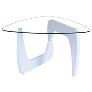 Стеклянный столик Берген-3, белый в Тольятти