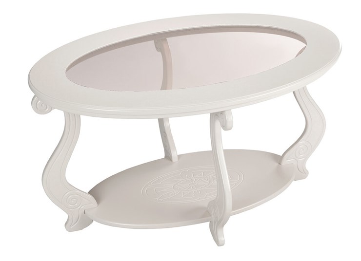 Овальный столик Виват С, цвет Молочный дуб в Самаре - изображение 1