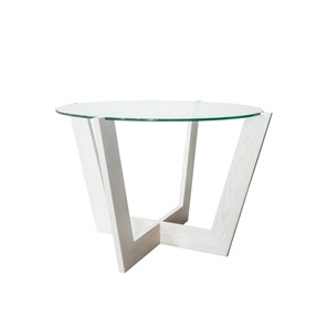 Журнальный стол Оникс-10, Выбеленный дуб/Прозрачное стекло в Самаре