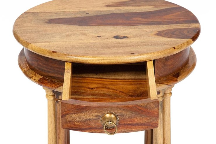 Кофейный стол Бомбей - 1149  палисандр, 45*45*60, натуральный (natural) арт.10049 в Самаре - изображение 1