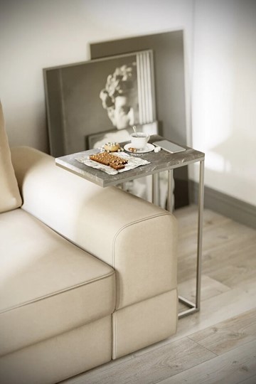 Придиванный столик Агами (серый мрамор) в Самаре - изображение 1