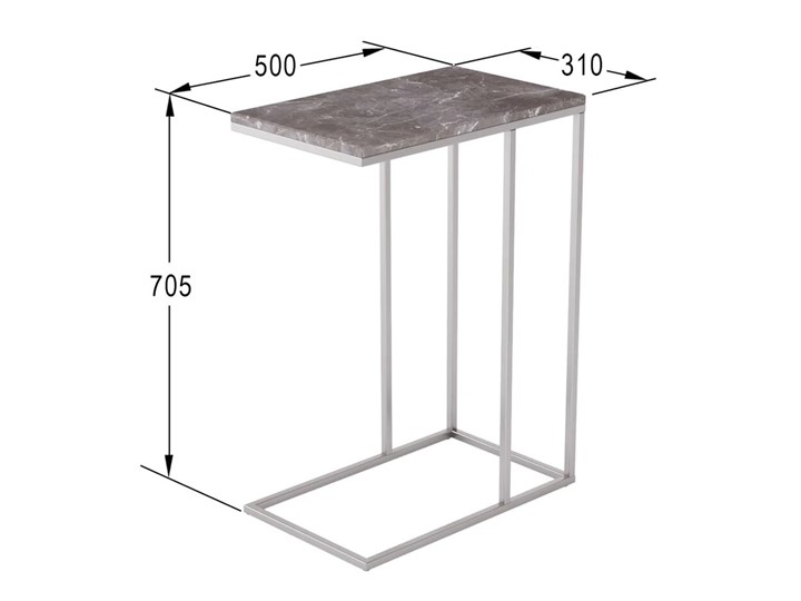 Придиванный столик Агами (серый мрамор) в Самаре - изображение 3