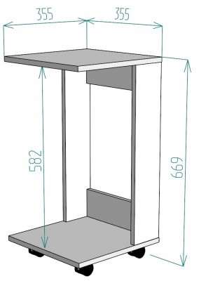 Приставной стол TC12, ДВ-Графит в Самаре - изображение 1