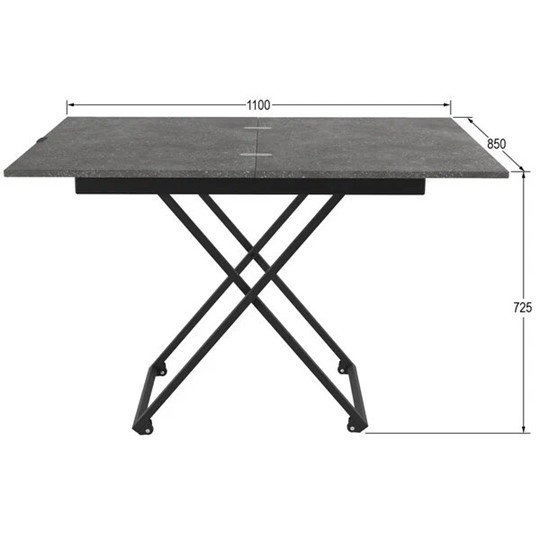 Складной стол-трансформер АНДРЭ Loft (терраццо черный) в Самаре - изображение 11