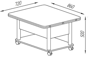 Складной стол-трансформер Дебют-3, серый/белый в Самаре - предосмотр 3