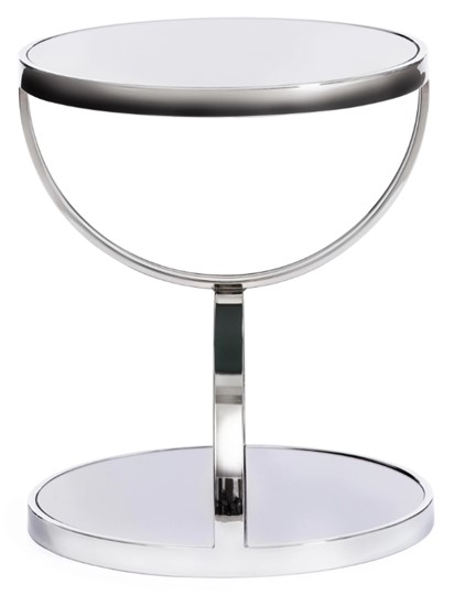 Столик GROTTO (mod. 9157) металл/дымчатое стекло, 42х42х50, хром в Сызрани - изображение 1