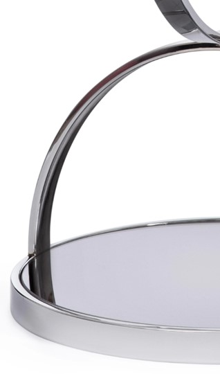 Столик GROTTO (mod. 9157) металл/дымчатое стекло, 42х42х50, хром в Самаре - изображение 2