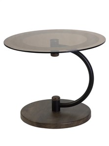 Стеклянный столик Дуэт 13Н (черный-дуб маррон-тонированное) в Самаре