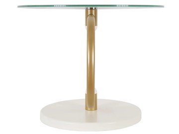 Стеклянный столик Дуэт 13Н (золото-слоновая кость-прозрачное) в Самаре
