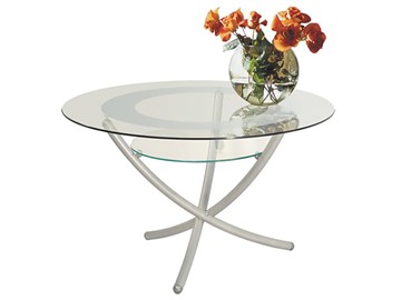 Стеклянный столик Дуэт 4 (металлик-прозрачное) в Самаре