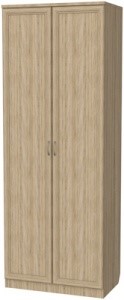 Шкаф двухдверный 100 со штангой, цвет Дуб Сонома в Тольятти - изображение