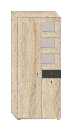 Шкаф 2-х дверный Zetta ЗШ-9-1 в Тольятти - изображение