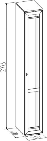 Шкаф-пенал Sherlock 73 + Фасад правый, Дуб Сонома в Самаре - изображение 3