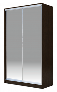Шкаф 2-х дверный 2400х1200х420 Хит-24-4-12/2-88, Матовое стекло, Венге в Самаре