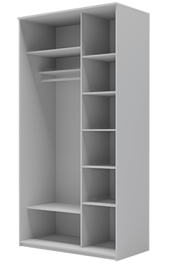 Шкаф 2-х створчатый Хит-22-14-22 с цветным стеклом, белое №10, Белый корпус в Самаре - изображение 1