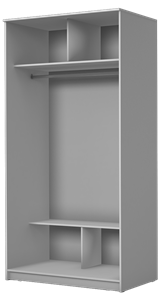 Шкаф 2-х дверный Хит-22-12/2-22 с цветным стеклом, темно-серый 073, Графит в Тольятти - предосмотр 1