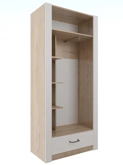 Шкаф гардеробный Ева 5 М1 дуб ирландский/белый матовый в Тольятти - изображение 1