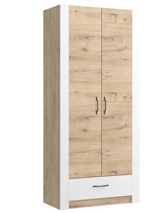 Шкаф гардеробный Ева 5 М1 дуб ирландский/белый матовый в Тольятти - изображение