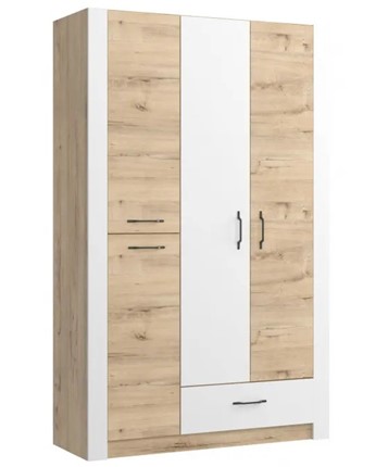 Шкаф гардеробный Ева 5 М2 дуб ирландский/белый матовый в Самаре - изображение