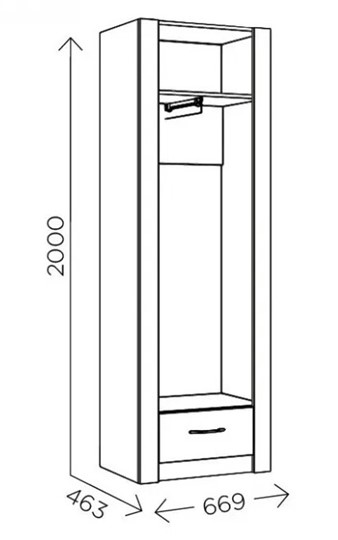 Шкаф гардеробный Ева 5 М3 дуб ирландский/белый матовый в Тольятти - изображение 1