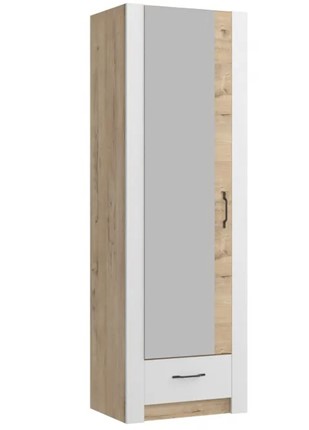 Шкаф гардеробный Ева 5 М3 дуб ирландский/белый матовый в Тольятти - изображение