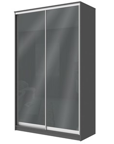 Шкаф 2-х дверный Хит-22-12/2-22 с цветным стеклом, темно-серый 073, Графит в Самаре - предосмотр