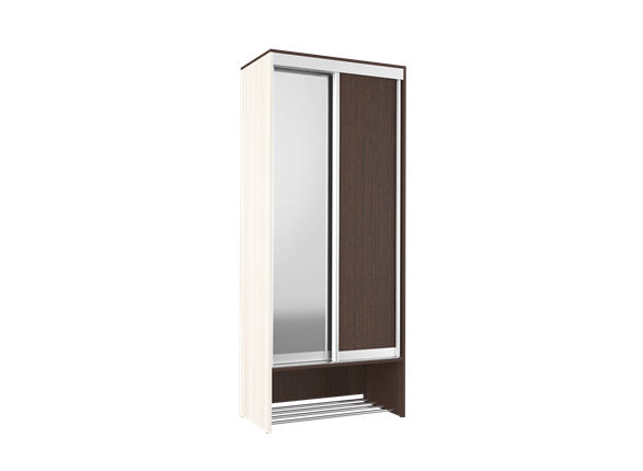 Шкаф 2-х дверный Ольга №10 с зеркалом в Самаре - изображение
