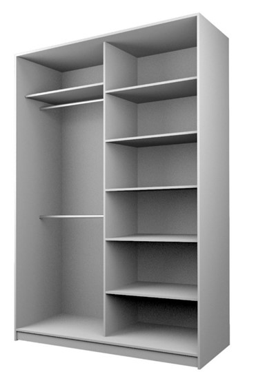 Шкаф 2-х створчатый MAX МШ-23-6-16-22, Профиль Черный/Цвет Белый/Oracal Светло-коричневый в Тольятти - изображение 1