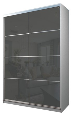 Шкаф MAX МШ-23-6-16-22, Профиль Серебро/Цвет Белый/Oracal Темно-серый в Самаре - изображение