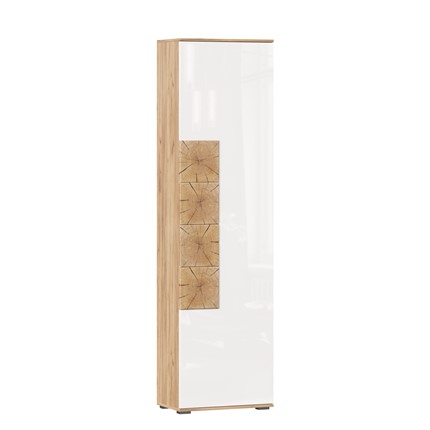 Шкаф одностворчатый Фиджи, 659300, белый/дуб золотой в Сызрани - изображение