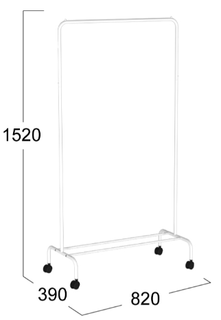 Гардеробная вешалка на колесиках Радуга 2-ВНП 299 Белый в Самаре - изображение 1