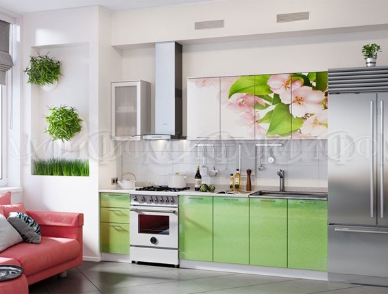 Гарнитур на кухню фотопечать Яблоневый цвет 1,7 в Самаре - изображение