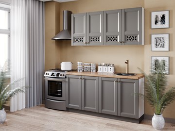 Модульная кухня Амели-3 2200, Белый/Оникс серый в Самаре