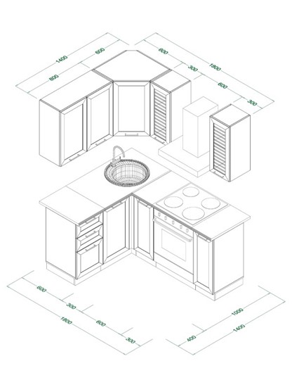 Кухонный гарнитур МК РИВЬЕРА Комплект №9 1,4х1,8м угловая ПВХ Белый в Сызрани - изображение 8