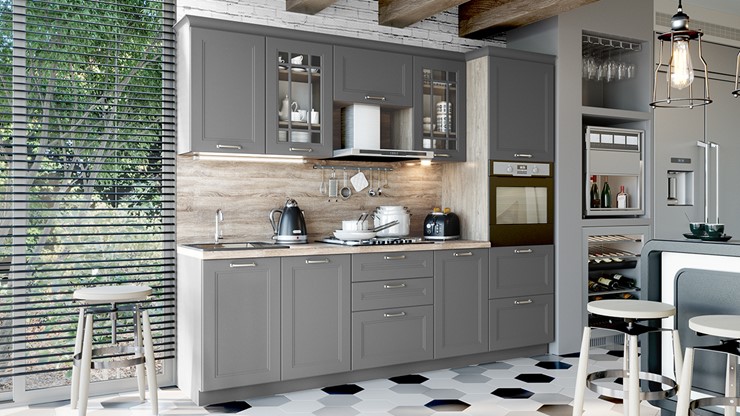 Модульная кухня Одри №2 (Серый) в Самаре - изображение 2