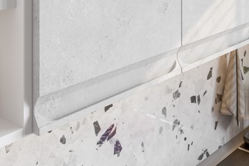 Кухонный угловой гарнитур Вельвет, бетон графит/бетон снежный в Самаре - предосмотр 5
