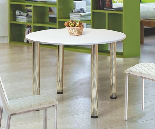 Кухонный стол Круглый 900 на металлических опорах в Самаре - изображение