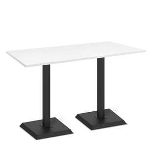 Кухонный стол SHT-TU5-BS2/Н110 (2 шт.)/ТT 120/80 (черный/белый шагрень) в Самаре