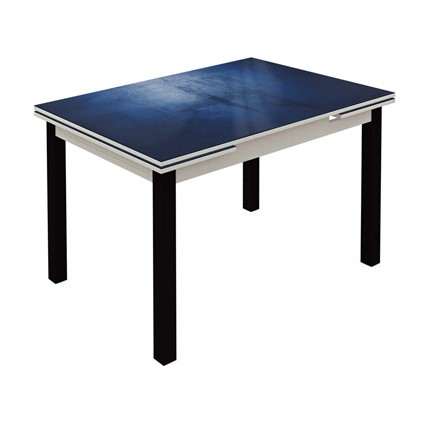 Кухонный стол раскладной Шанхай исп.1 металл. крашенные №21 (Exclusive h149/белый) в Самаре - изображение