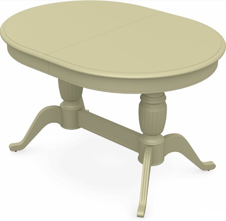 Кухонный стол раздвижной Леонардо-2 исп. Овал, тон 10 (Морилка/Эмаль) в Тольятти - изображение