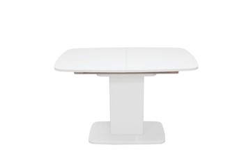 Кухонный раскладной стол Leset Денвер 1Р (Белый лак/стекло глянцевое белое) в Тольятти