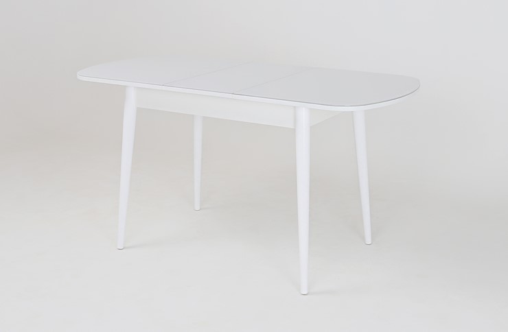 Кухонный раскладной стол Хоста, опоры массив цилиндрический, Белый в Самаре - изображение 1