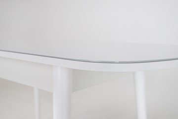 Кухонный раскладной стол Хоста, опоры массив цилиндрический, Белый в Самаре - предосмотр 2