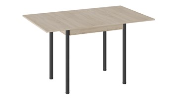 Кухонный раскладной стол Родос тип 2 с опорой d40 (Черный муар/Дуб Сонома) в Сызрани - предосмотр 1