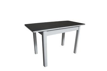Кухонный стол раздвижной Айсберг-2СТ белое/черное/прямые массив в Сызрани - предосмотр 1