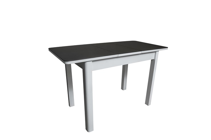 Кухонный стол раздвижной Айсберг-2СТ белое/черное/прямые массив в Самаре - изображение 1
