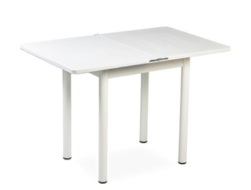 Кухонный пристенный стол СПА-01 СТФ, белый/фотопечать ромашки/опоры прямые хром в Самаре - предосмотр 1