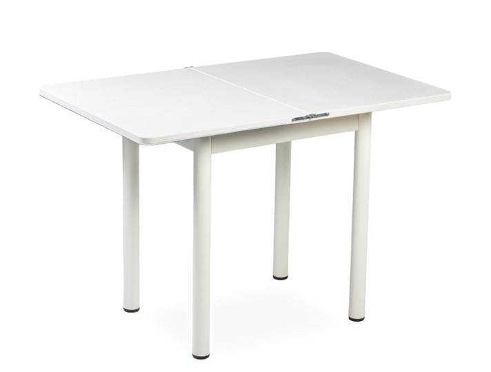 Кухонный пристенный стол СПА-01 СТФ, белый/фотопечать ромашки/опоры прямые белые в Тольятти - изображение 1